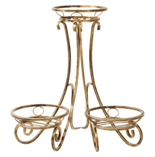 Stojan na kvety - Kvetinový Metal Corner Stojan 3KA Silver 68cm