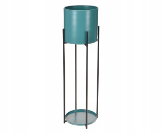 Stojan na kvety - Záhonu stojí kovová loft veľký 70cm s kanvicou