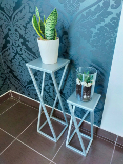 Stojan na kvety - Kvetinový Metal Flowers Stand 2 ks. KPL Loft