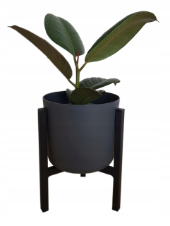 Stojan na kvety - Kvetinový stojan na kvety moderný čierny 24cm