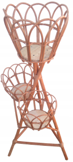 Stojan na kvety - Wicker záhonu, stánok, (3 hrnce)