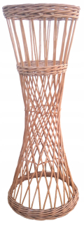 Stojan na kvety - Kvetinový záhon s prútiami, prútenými, kvetmi, 71 cm