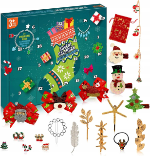 Adventný kalendár - Adventný kalendár pre dievčatá šperky x 24