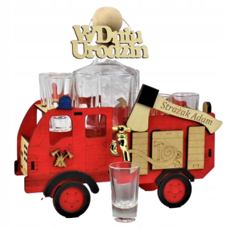 Gadget - Prívesok karafa Firetruck Vaše vlastné gravírovanie