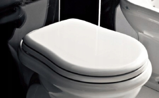 WC doska - Kerasan Retro biela doska s jemným zatváraním 108801