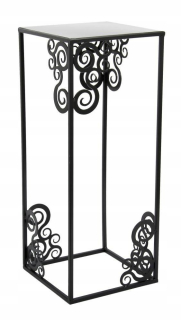 Stojan na kvety - Klasický kovový kvetinový záhon 60cm čierny