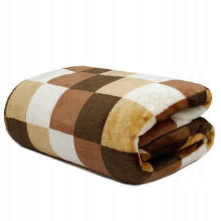 Prikrývka na posteľ - Domarex Polyester 200 x 150 cm prikrývky s hnedým, viacnásobným obložením