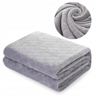Prikrývka na posteľ - BedsteHolica Drave Microfiber 220 x 200 cm Béžová, odtiene hnedej, odtiene ružovej, odtiene šedej, strieborné