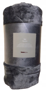 Prikrývka na posteľ - Koc Home & You Polyester 200 x 150 cm odtiene šedej
