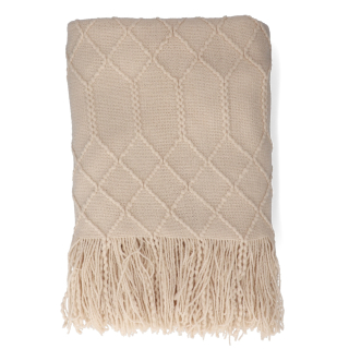Prikrývka na posteľ - Homla prikrývka polyester 170 x 130 cm béžová