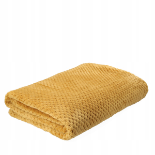 Prikrývka na posteľ - Homla prikrývka polyester 200 x 150 cm odtiene žltej