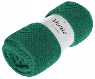 Prikrývka na posteľ - Prikrývka z nití ihly a mikrovláknových závitov 200 x 150 cm odtieňov zelenej