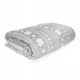 Prikrývka na posteľ - Homla prikrývka polyester 200 x 150 cm biela, odtiene šedej