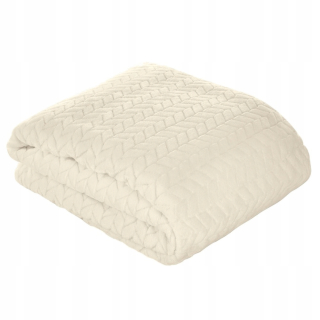 Prikrývka na posteľ - Eurofirany Poliester KOC 160 x 70 cm Beige