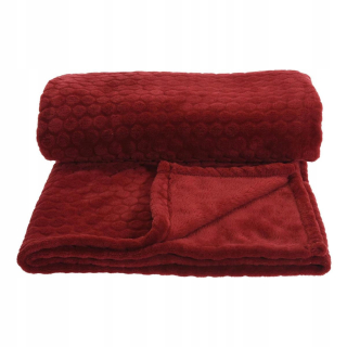 Prikrývka na posteľ - Zbierka Bunning Home Styling Polyester 160 x 130 cm odtiene červenej