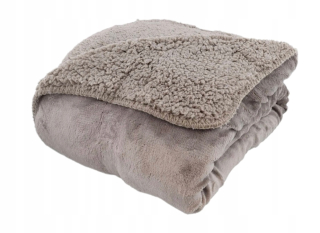 Prikrývka na posteľ - Prikrývka zd polyester 140 x 180 cm odtiene šedej
