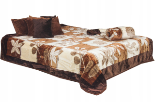 Prikrývka na posteľ - Elway Kingflex prikrývka akryl 210 x 160 cm biela, odtiene červených, ružové odtiene