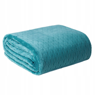 Prikrývka na posteľ - Eurofirany KOC Polyester 210 x 170 cm odtiene modrej