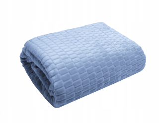 Prikrývka na posteľ - KOC Koney Microfibra 200 x 160 cm odtiene modrej