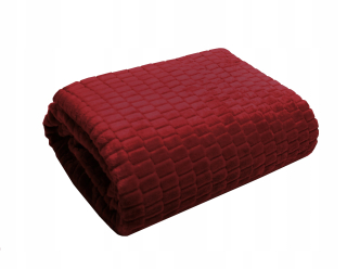 Prikrývka na posteľ - KOC Koney Microfibra 200 x 160 cm odtiene červenej