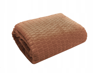 Prikrývka na posteľ - KOC Koney Microfiber 200 x 160 cm odtiene hnedej