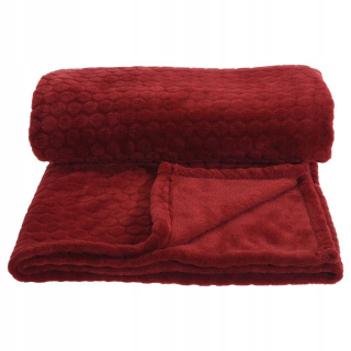 Prikrývka na posteľ - Zbierka KOC Home Styling Polyester 160 x 130 cm odtiene červenej