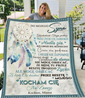 Prikrývka na posteľ - Migunica Migunica Mignica 200 x 150 cm shairs modrej, multi -color