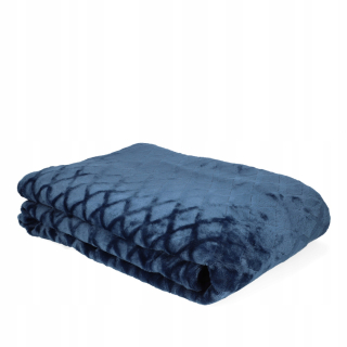 Prikrývka na posteľ - Homla prikrývka polyester 200 x 150 cm odtiene modrej