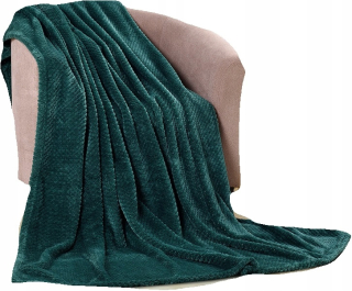 Prikrývka na posteľ - Eurofirany Microfibra Bland 210 x 170 cm odtiene zelenej