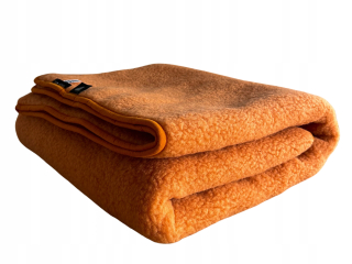Prikrývka - Deka z vlny 140 cm x 200 cm odtiene oranžovej