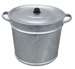 Hrniec, kastrol -  Pozinkovaný kotol 40cm kryt + sitko na čaj