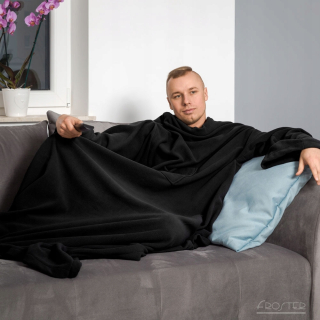Prikrývka na posteľ - Froster Polar prikrývka 205 x 145 cm čierna