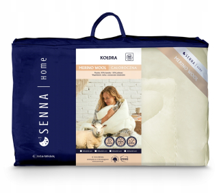 Perina, paplón - Vlnená prikrývka 155x200 s krémom Merinos 160x200