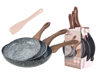 Panvica - Set 3 vyprážanie vyprážanie Marble indukciu Ø 20/24/28 cm