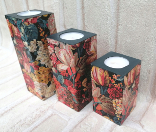 Nastaviť 3 sviečky Maki tulipány darček