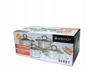 Sada hrncov - Sada Berry 8-prvkov hrnca. Ambition indukcia