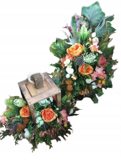 Sada náhrobných kompozícií Headdress Lantern na hrobu