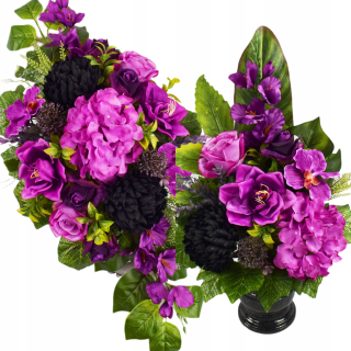 Zloženie Čelenka Grave + Kytica Pohrebné Chrysanthemum