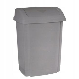 Odpadkový kôš - Odpadkový kôš 25 l strieborný výkyvok plastteam