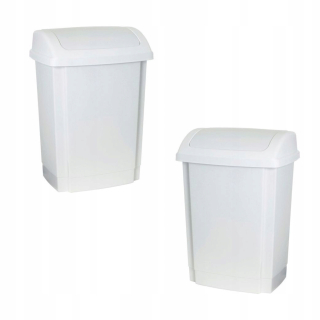 Odpadkový kôš - Swing 25l Bashest White Plast Team