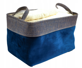Kôš, košík - Organizátor koša Velvet Blue Basket 30x20x16
