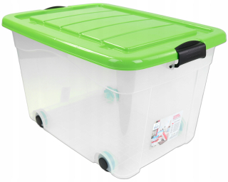 Nádoba s vekom Kon-Plast Roller Box Group priehľadná 100 l