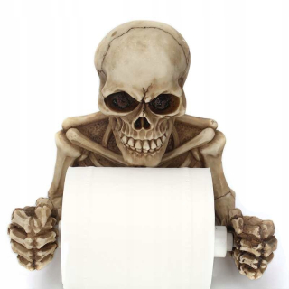 Držiak na toaletný papier - Kreatívny držiak na toaletný papier lebky