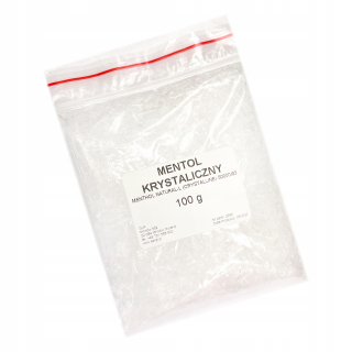 Kryštalické kryštály mentol
