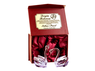 Darček Crystal Swan pre výročie 25 50 40