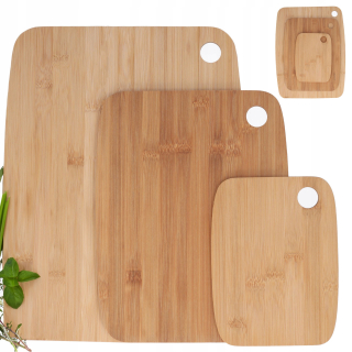 Excelentná doska na krájanie z bambusu Homeware 3 ks.