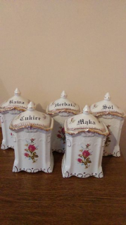 Nádoba na potraviny - Porcelánové kuchynské nádoby Iwona Chodziez, 5 ks.