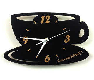 Hodiny - Nástenné hodiny Fajna Fabryka, čierne, 30 cm