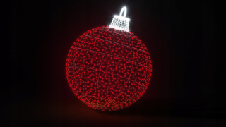 Vonkajšie vianočné osvetlenie - 3D LED guľa, LED dekorácie!