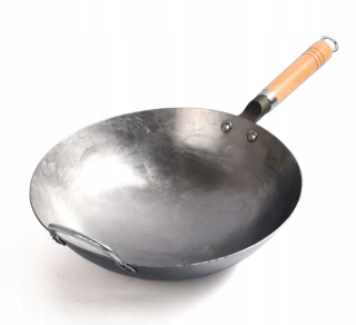 Wok panvica - Kúty Wok Čínska ručné práce autentický 34cm